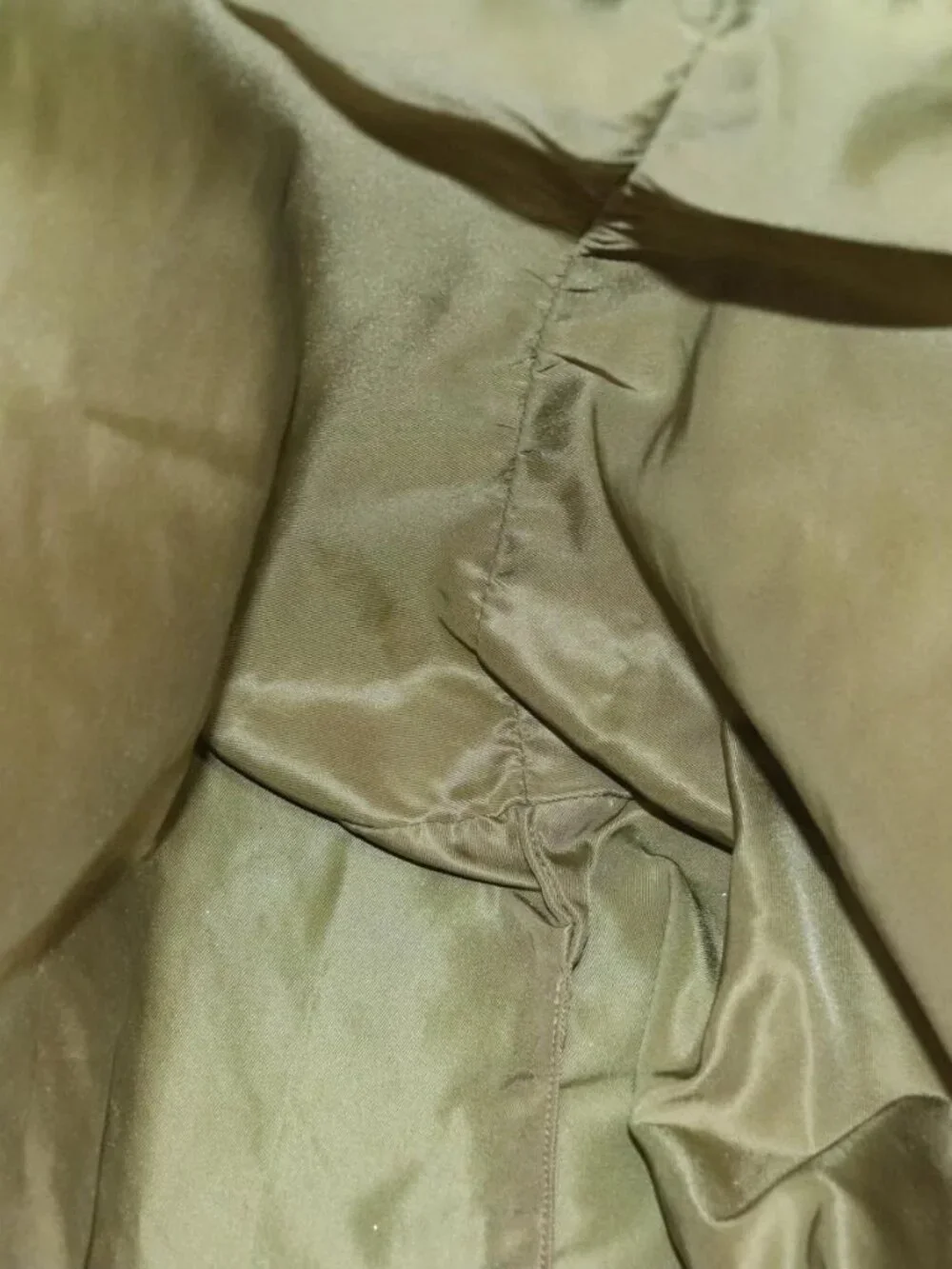 PRADA Tote Bag Satin Gold Tone Gold Auth bs19851
